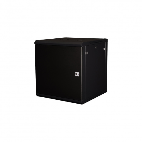 Шкаф 19" телекоммуникационный настенный, 12U 635x600х600 мм, дверь металл,черный